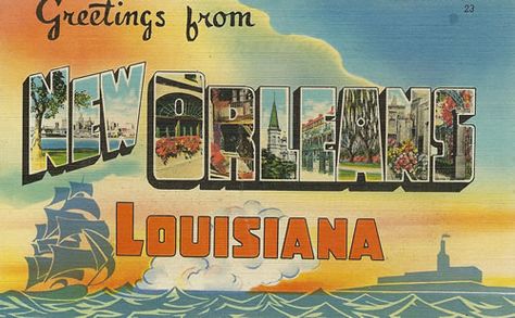 Greetings from New Orleans, Louisiana by dawlin1, via Flickr Letter Greetings, State Flowers, Louisiana Art, Stock Art, New Orleans Louisiana, Art Cards, Large Letters, Photo Postcards, Post Card