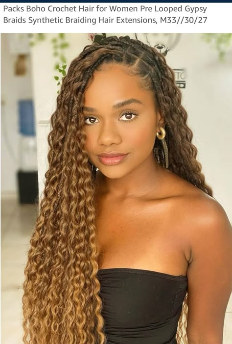 Braids Boho, Cabello Afro Natural, Braid Inspiration, Crochet Box Braids, Braided Hairdo, Bohemian Braids, Boho Twists, Goddess Braids Hairstyles, Twist Braid Hairstyles