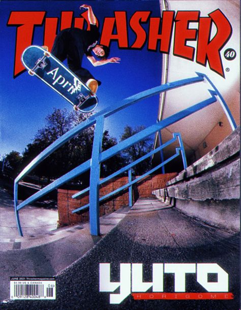 Thrasher Magazine Cover 90s, Skater Magazine Cover, Yuto Horigome Wallpaper, Skate Room Decor, Thrasher Poster, Skater Room Decor, 90s Skater Aesthetic, Skate Posters, Yuto Horigome