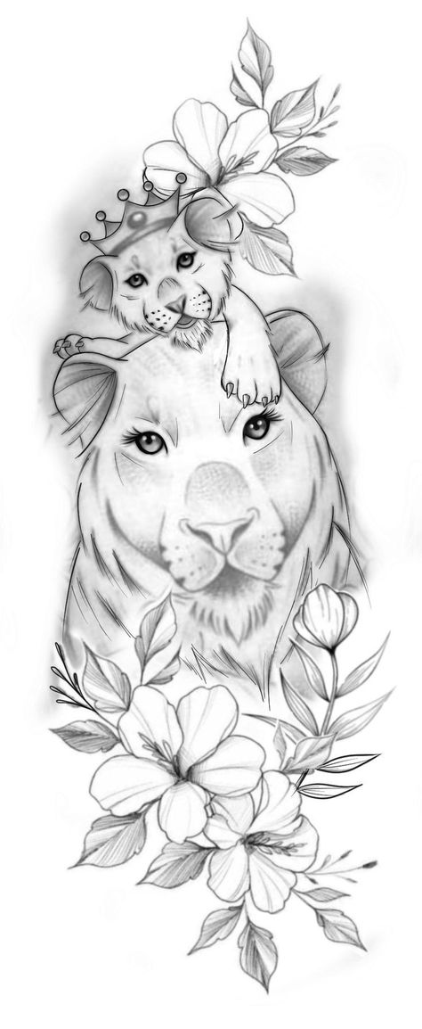 Mother And Baby Tattoo, Baby Elephant Tattoo, Tattoos Mom, Baby Tattoo Designs, Baby Tattoo, Lion Tattoo Sleeves, Family Tattoo Designs, Mom Tattoo Designs, Mommy Tattoos