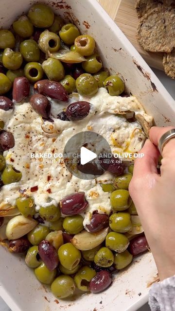 Jess Bippen, MS, RD on Instagram: "BAKED GOAT CHEESE AND OLIVE DIP // if you need a last minute holiday appetizer or something delicious to ring in the New Year, this is a must-make! It takes about 5 minutes to prep and from there, it’s hand-off so you can spend more time celebrating and less time in the kitchen.

The key for making this dish incredibly delicious with simple ingredients: @weareheraclea Olive Oil. #sponsored

It’s premium Turkish olive oil that’s one of the cleanest, most sustainable oils on the market. Unlike most olive oils, Heraclea never uses agro-chemicals (like synthetic fertilizers or pesticides), and is never artificial, overprocessed, or fraudulent. Once you’ve had Heraclea and tasted the difference, nothing else compares.

This recipe calls for the Mature Harvest Olive Dip Recipe, Honey Goat Cheese, Olive Dip, Toasted Baguette, Olive Brine, Baked Goat Cheese, Holiday Appetizer, Red Chili Flakes, Garlic Clove