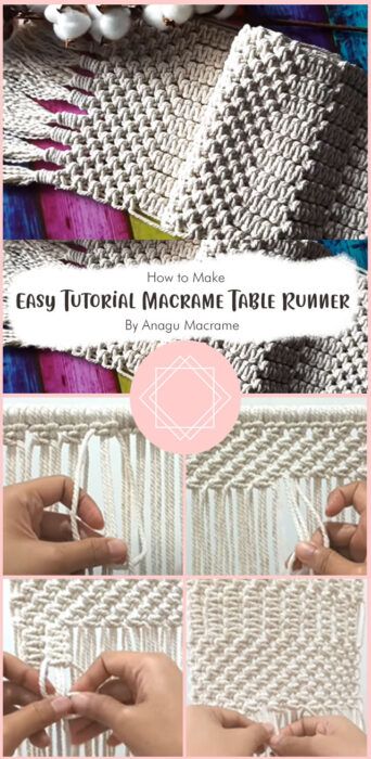 Useful DIY Macrame Table Runner Free Tutorial Ideas - Carolinamontoni.com Table Runners Diy Easy, Crochet Neck Scarf, Diy Placemats, Macrame Runner, Macrame Plant Hanger Tutorial, Free Macrame Patterns, Macrame Table, Table Runner Diy, Crochet Neck Warmer