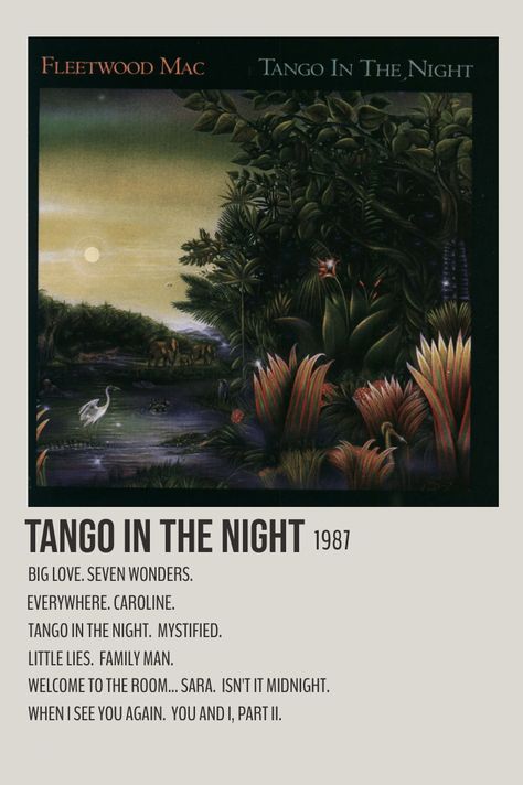 Tango In The Night, Artist Posters, Music Cards, Teenage Room Decor, Album Posters, Polaroid Posters, Teenage Room, Album Cover Poster, Music Collage