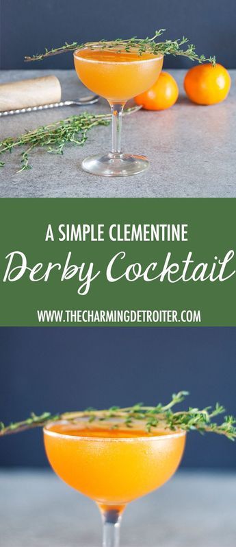 A tart and refreshingly spring cocktail that mixes bourbon with fresh clementine juice, honey, and thyme. Drink Recipies, Spring Cocktail, Ky Derby, Seasonal Cocktail, Happy Hour Cocktails, Spring Cocktails, Best Cocktail Recipes, Bourbon Cocktails, Recipe Community