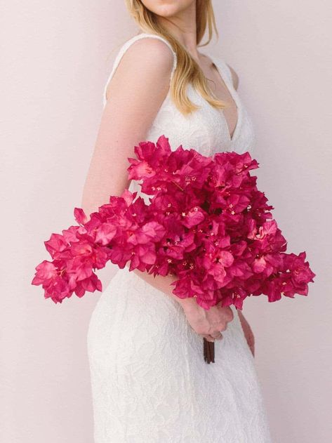 Modern Wedding Floral Style - Something Borrowed Blooms - Gemma Collection Bougainvillea Bouquet, Something Borrowed Blooms, Bougainvillea Wedding, Pretty Wedding Bouquet, Magenta Wedding, Gorgeous Wedding Bouquet, Vibrant Bouquet, Floral Hair Pins, Wedding Playlist