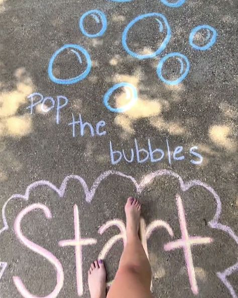 Making a chalk adventure 🌈 | adventure, summer | This is the perfect summer activity 🌞🌈 | By Lessons Learned In Life - Facebook Chalk Path Games, Sidewalk Activity Path, Chalk Activity Path, Chalk Adventure, Chalk Obstacle Course For Kids, Obstical Course For Kids, Sidewalk Chalk Games, Chalk Activities, Sensory Pathways