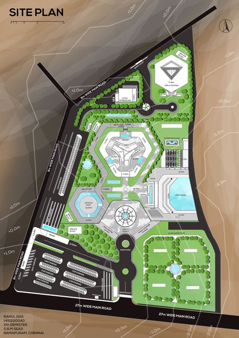 MUSEUM SITE PLAN PHOTOSHOP RENDERING Site Plan Ideas Architecture, Hotel Site Development Plan, Museum Landscape Design Plan, Photoshop Site Plan, Site Concept Architecture, Museum Site Plan Architecture, Hotel Site Plan Architecture, Site Development Plan House, Museum Plan Architecture