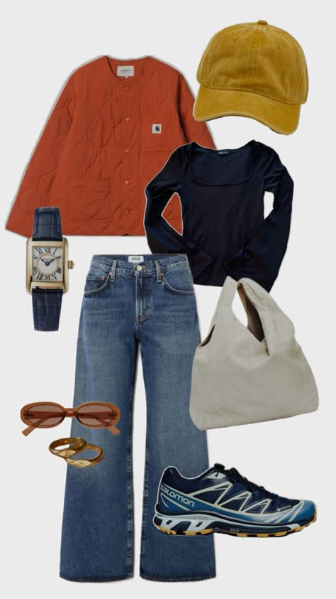 2025 Fashion Women, Travel Clothing Women, Simple 90s Outfit, Oysho Outfits, Friends Outfits Inspiration, Eclectic Grandpa Fashion, Hipster Outfits For Women, Blue Monochromatic Outfit, Blue And Brown Outfit