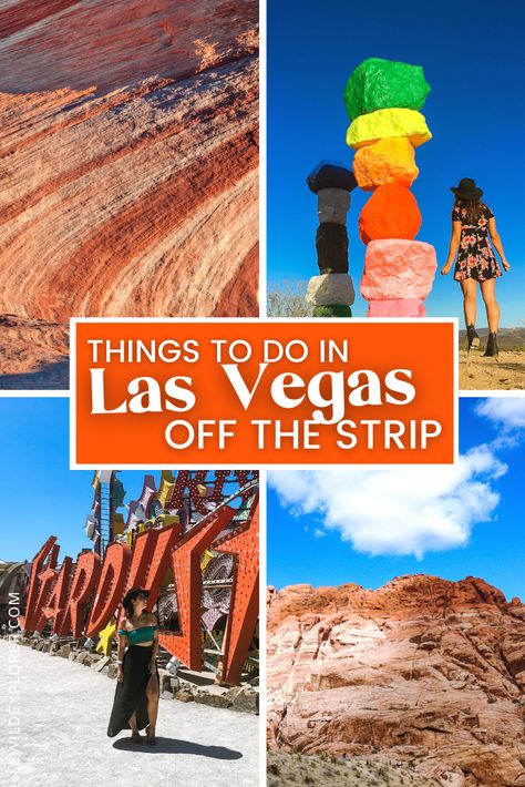 Vegas Off The Strip Things To Do, Things To Do In Las Vegas Off The Strip, Las Vegas Off The Strip, What To Do Outside, The Strip Las Vegas, Traveling Goals, Strip Las Vegas, Museums In Las Vegas, Seven Magic Mountains