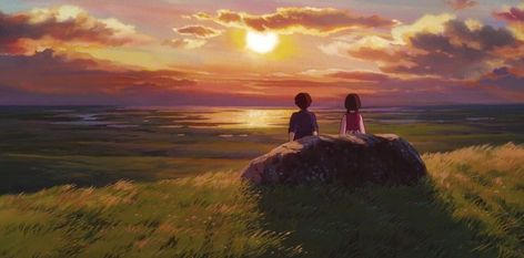 Sunset Tales From Earthsea Studio Ghibli Films, Art Studio Ghibli, Tales From Earthsea, Isao Takahata, Secret World Of Arrietty, Studio Ghibli Background, Reference Art, Studio Ghibli Movies, Studio Ghibli Art