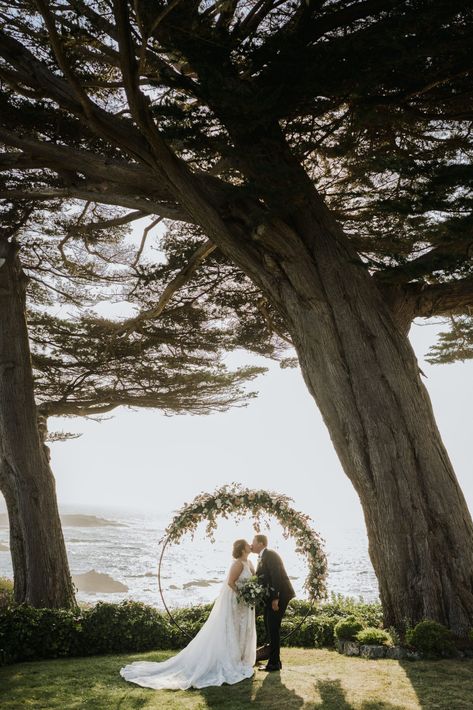 Cliffside bride and groom portraits in Mendocino at Agate Cove Inn. Get inspired by more Mendocino wedding venues, Coast Mendocino wedding inspiration, and Mendocino wedding photography! Book Julia as your California elopement photographer or intimate California wedding photographer at juliaminaphotography.com! Cliffside Elopement, California Coast Wedding, Mendocino Wedding, Cliffside Wedding, Wedding Venues California, Mendocino Coast, California Elopement, Photography Book, Bride And Groom Portraits