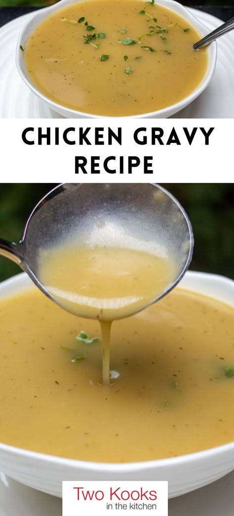 Yes, you can definitely make a delicious, flavorful chicken gravy recipe without drippings. This is a quick and easy recipe that requires just a few ingredients. And we have all the fixes for when things don’t go perfectly. Make the basic version or build the flavors with a few extras. Up to you. Just do yourself a favor and ditch the packaged gravy! Chicken Gravy No Drippings, Gravy For Chicken And Dressing, Healthy Chicken Gravy Recipe, Chicken Gravy From Chicken Broth, Poultry Gravy Recipe, Chicken Giblet Gravy Recipe Easy, Poor Mans Gravy, Chicken Gravy Recipe With Drippings, Chicken Broth Gravy Recipe