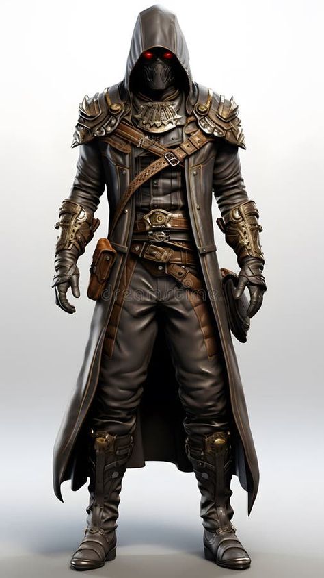 Steampunk western male character stock image Warrior Outfit Male, Space Pirate Character Design, Fantasy Warrior Outfit, Pirate Character Design, D And D Characters, Steampunk Male, Steampunk Warrior, Male Outfit Ideas, Character Ideas Male