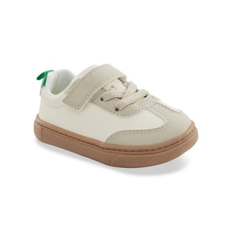 Carter's Just One You Boys' Toddler Sammie Khaki Sneaker, a stylish essential for your little one's everyday adventures! Designed with both comfort and style in mind, these shoes feature a sturdy construction that provides support for active toddlers. The classic khaki color adds a versatile touch to any outfit, while the durable design ensures long-lasting wear. With their convenient hook-and-loop closure, these shoes are easy to put on and take off, perfect for busy little feet. Step out in co Casual Scratch-resistant Sneakers For Playtime, Synthetic Round Toe Sneakers For Playtime, Casual Synthetic Sneakers For Playtime, School Sneakers With Soft Sole And Closed Toe, Casual Sneakers With Rubber Sole For Playtime, Casual Sneakers With Rubber Sole For Play, Casual Sneakers With Soft Sole, Soft Sole Closed Toe Sneakers For School, Closed Toe Sneakers With Soft Sole For School