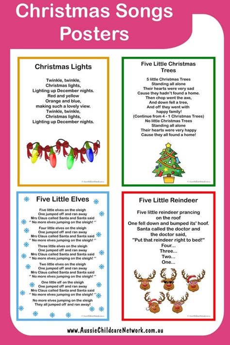 The Christmas Songs Posters provide lyrics to Christmas songs and rhymes that children can learn during group time for the upcoming holiday season. These song posters can also be displayed within the learning environment. Toddler Christmas Songs Easy, December Songs For Toddlers, Preschool Christmas Songs With Actions, Preschool Christmas Fingerplays, Holiday Songs For Preschoolers, Christmas Rhymes For Preschool, Symbols Of Christmas For Kids, Christmas Finger Plays, Christmas Songs Preschool