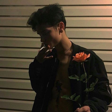 A Rose, A Man, Tumblr, Orange, Wall