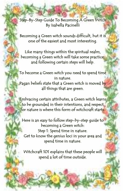 Step-By-Step Guide To Becoming A Green Witch Witch Practice, Witch Meaning, Earth Witch, Pagan Beliefs, Green Witchcraft, Folk Magic, Natural Magic, Genius Loci, Green Magic