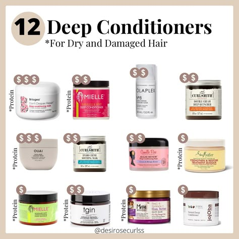 List of products for dry and damaged hair Hair Care Routine For Dry Damaged Hair, Hair Care Dry Damaged, Curly Damaged Hair Repair, Good Shampoo For Dry Hair, Best Products For Damaged Curly Hair, Best Deep Conditioner For Natural Hair, Best Deep Conditioner For Relaxed Hair, Curly Hair Products For Damaged Hair, Good Hair Products For Damaged Hair