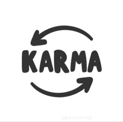 KARMA🔄 Karma Photo, Karma Sign, Karma Aesthetic, Karma Symbol, Cute Images With Quotes, Cricut Projects Beginner, Life Symbol, Special Words, Lilo Stitch