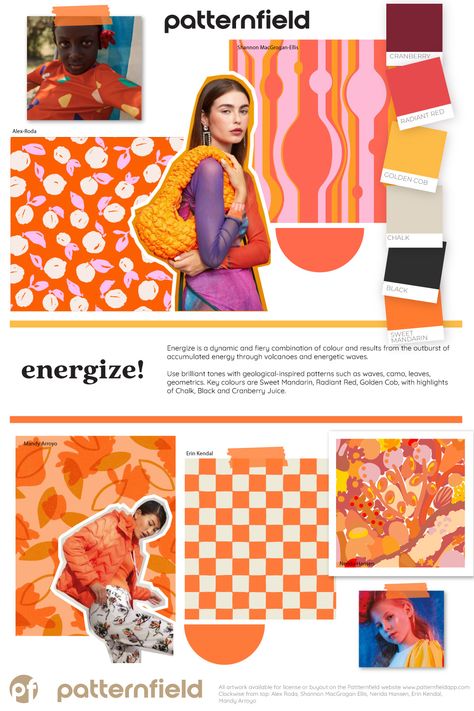 Trends For 2025, Trend Fashion 2024, Moodboard Poster, Mood Board Fashion Inspiration, Orange Color Combinations, Pattern Board, Design Color Trends, Fashion Website Design, Fashion Portfolio Layout