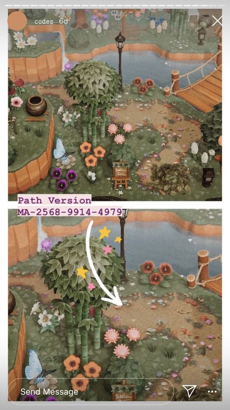 Acnh Meadow Path, Animal Crossing Pathing, Animal Crossing The Path, Animal Crossing Codes Paths, The Path Animal Crossing, Custom Path Animal Crossing, The Path Acnh, Animal Crossing Custom Path, Acnh Design Codes Paths