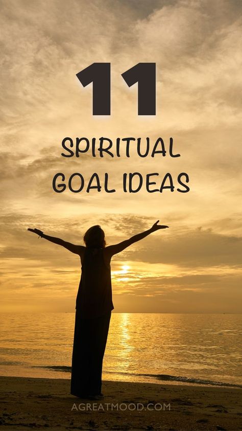 We all know the importance of setting goals to improve our body or our career, but what about our emotional and spiritual side? Here is a list of eleven examples of spiritual goals for those who want to get closer to God, or the higher part of themselves, and become happier through a richer spiritual life. Spiritual Development Tips, Spiritual Exercises, Spiritual Goals For 2023, Spiritual Goals Ideas, How To Better Yourself Spiritually, Spiritual Goals, Black Spiritual Women, Goal Examples, Creating Goals