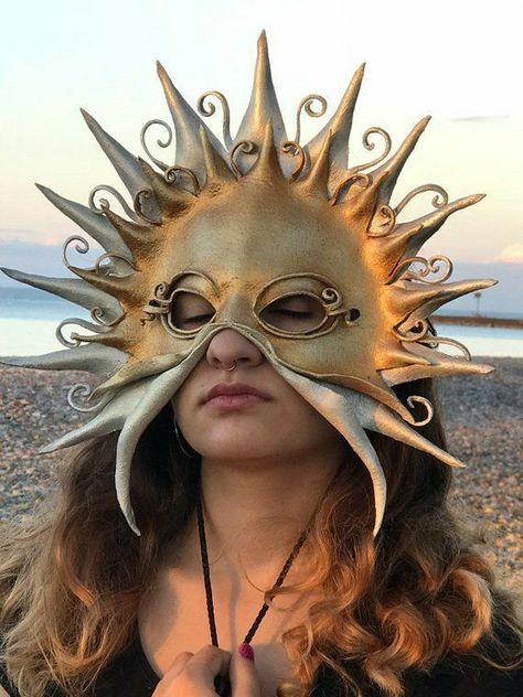 Sun Mask, Paper Mache Mask, Keto Lifestyle, Masks Art, Masks Masquerade, Beautiful Mask, Costume Mask, Masquerade Mask, Masquerade Ball