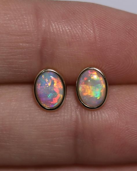 Bright crystal opal studs ✨ Free express shipping Australia wide. #opal #opalcountry #opalearrings #goldjewellery #australianopal #australia #opaljewellery #crystalopal #crystaljewellery #crystal #crystalearrings Pink Pixel Art, Bright Crystal, Crystal Opal, Love Never Fails, Opal Studs, Opal Earrings, Australian Opal, Opal Crystal, Opal Jewelry