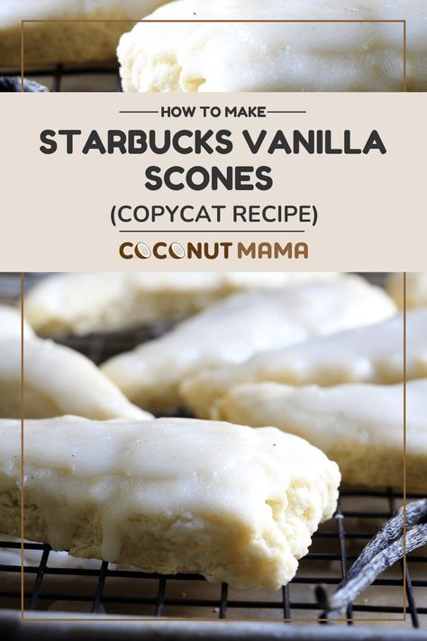 These scones are doubly kissed with vanilla, to make a wonderful lip smacking treat! You'll absolutely love them! Vanilla Scones, Starbucks Vanilla, Scones Ingredients, Mama Recipe, Cooking Club, Starbucks Copycat, Scone Recipe, Copycat Recipe, Breakfast Brunch Recipes