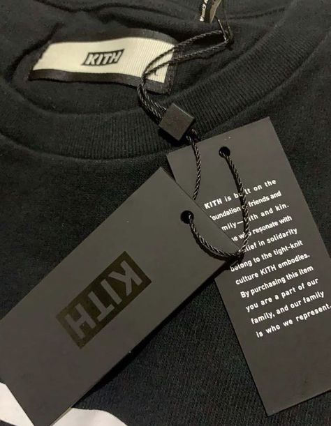 Shirt Tag Design Ideas, Streetwear Label Design, Black Tag Design, Clothing Tags Label Branding, Hanging Tags Ideas Clothing Labels, Tags For Clothing Brand, Tshirt Tags Label, Shirt Tags Clothing Labels, Hoodie Packaging Ideas