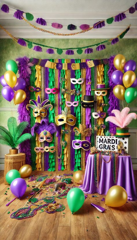 17+ Must-Have Mardi Gras Decoration Ideas for Your Home 🏡 Mardi Gras Casino Night, Mardi Gras Kids Party, Mardi Gras Prom Theme, Diy Mardi Gras Decorations, Mardi Gras Decorations Ideas, Madi Gras Party, Mardi Gras Theme Party, Mardi Gras Dinner Party, Mardi Gras Parade Float