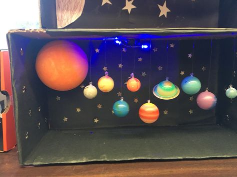 School Project Our Solar System Solar System Project Ideas, Solar System Model Project, 3d Solar System Project, Diy Solar System Project, Solar System Project, Space Theme Classroom, Solar System Projects For Kids, 3d Solar System, Solar System Activities