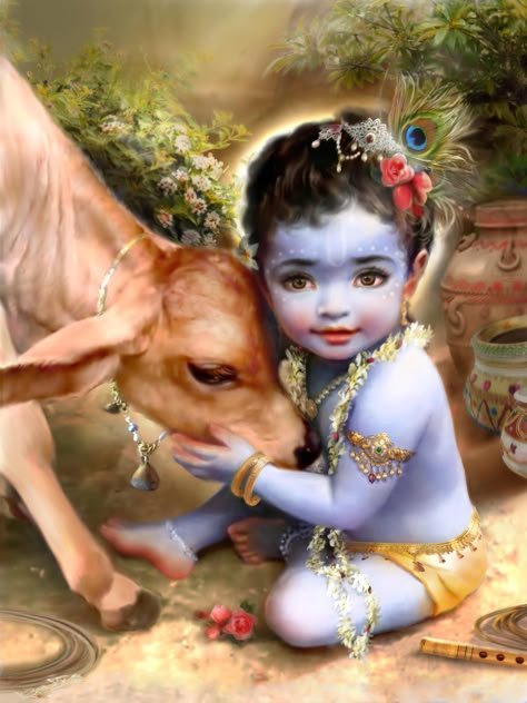 Krishna Drawing, Shree Krishna Wallpapers, Little Krishna, Baby Krishna, Radha Krishna Wallpaper, Vedic Art, Goddess Artwork, Krishna Radha Painting, Radha Krishna Images