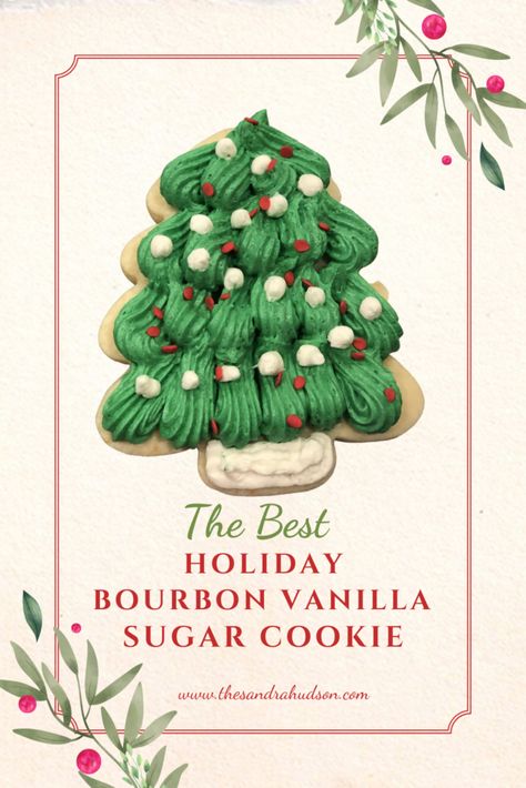 The Best Holiday Bourbon Vanilla Sugar Cookie Recipe - Sandra Hudson Vanilla Sugar Cookie Recipe, Vanilla Sugar Cookies, Homemade Buttercream Frosting, Vanilla Sugar Cookie, Royal Icing Recipe, Sugar Cookie Recipe, Buttercream Recipe, Christmas Sugar Cookies, Cookie Icing