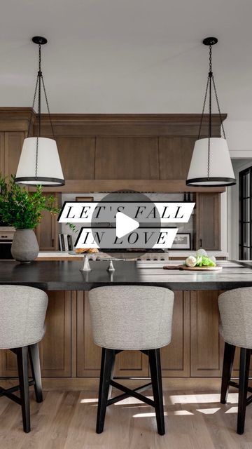 Melissa Manzardo Hryszko on Instagram: "Let’s fall in love with this all-wood kitchen featuring honed marble counters and backsplash and a honed granite island top. 
When designing this kitchen, we pulled some inspiration from our own home but made it unique and perfect for this family. 
The large island offers seating on two sides, the best conversation setup. We also incorporated as much storage as possible on the island to help keep everything organized. There is an additional pullout trash unit and integrated @subzeroandwolf fridge drawers, making dinner prep a breeze. 
And can we take a moment to appreciate that natural light and beautiful view out of the window at the kitchen sink?!

#kitchen #woodkitchen #kitchendesign #dreamkitchen #homeorganization #dreamhome #housegoals #instahom Spec House, Marble Counters, Fridge Drawers, Honed Granite, Granite Island, Kitchen Updates, Making Dinner, Sink Kitchen, Dinner Prep