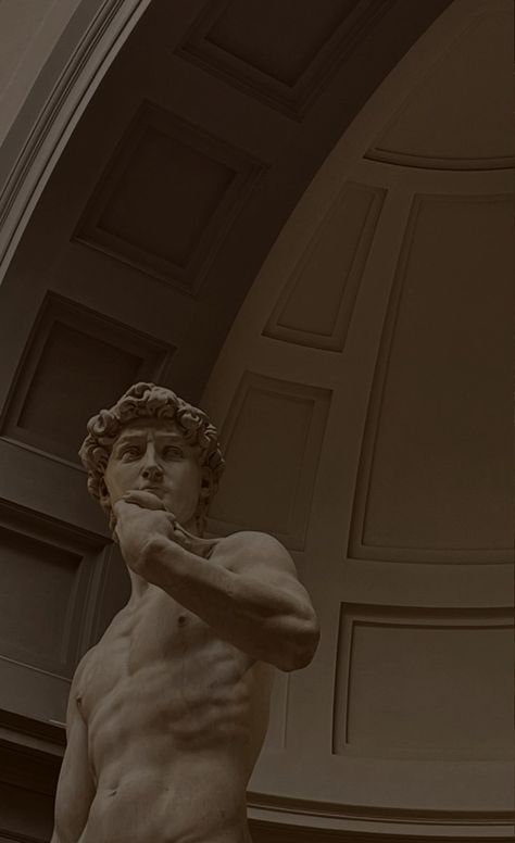 David Statue Wallpaper, Roman Wallpaper Aesthetic, The David Statue, Greek Stories, Billy Kidd, Michelangelo's David, Greece Art, Greek Statues, Rennaissance Art