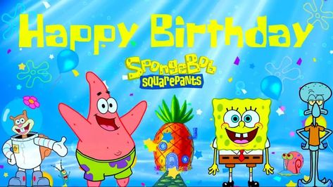 Happy Birthday and Happy 25th Anniversary SpongeBob SquarePants #happybirthdayspongebob #spongebobsquarepants Happy Birthday Spongebob, Spongebob Happy, Birthday Spongebob, Spongebob Theme, Happy 25th Anniversary, Happy Birthday Song, Birthday Songs, Spongebob Squarepants, 25th Anniversary