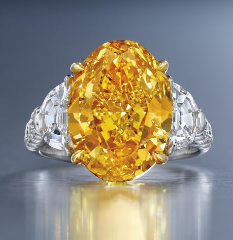 Orange Diamond Ring, Orange Diamond, Colored Diamond Jewelry, Yellow Diamond Ring, Orange Jewelry, The Bling Ring, Yellow Gems, Yellow Jewelry, Fantasy Closet