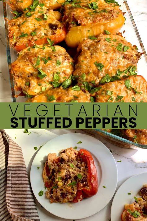 Savour the goodness of Vegetarian Stuffed Peppers! These vibrant bell peppers are loaded with a delicious veggie filling. It's a wholesome and flavourful meal that's easy to prepare. Enjoy a burst of taste and nutrition! Aguachile Recipe, Vegetarian Stuffed Peppers, Nachos Recipe Easy, Diet Breakfast Recipes, Healthy Grains, Favorite Recipes Dinner, Summer Recipes Dinner, Healthy Summer Recipes, Salmon Salad