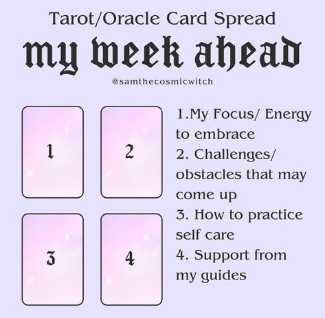 Tarot Card Layouts, Kartu Tarot, Oracle Card Spreads, Tarot Guidebook, Tarot Reading Spreads, Tarot Interpretation, Tarot Cards For Beginners, Plan Your Week, Learning Tarot Cards