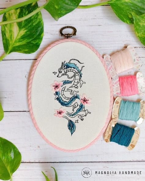 Embroidery Designs Studio Ghibli, Castle In The Sky Embroidery, Loz Embroidery, Haku Embroidery, Miyazaki Embroidery, Embroidery Avatar, Calcifer Embroidery, Studio Ghibli Embroidery, Ghibli Cross Stitch