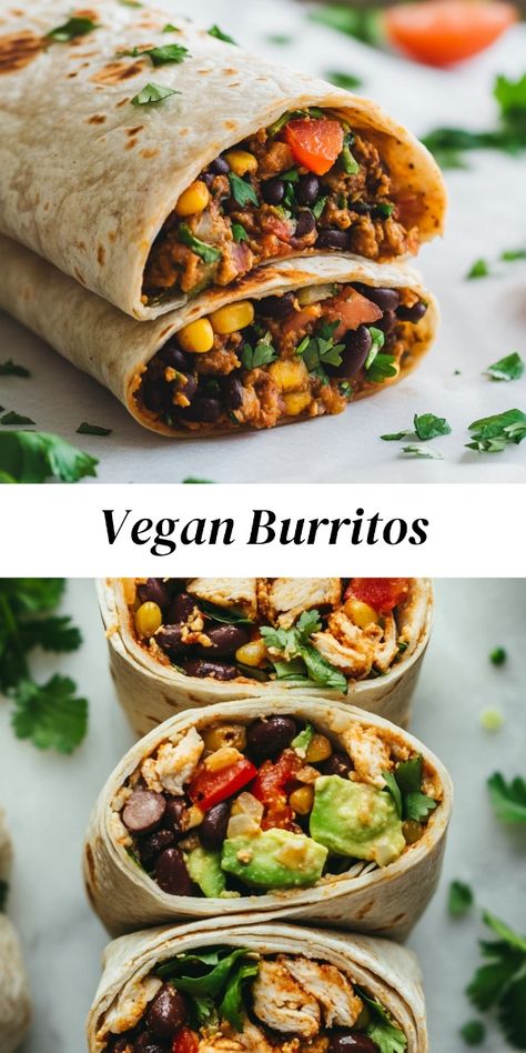 Satisfy your cravings with these tasty Vegan Burritos! 🌯🌱 Easy, filling, and delicious. You can grab the recipe at freshmancook.com! Vegan Tofu Burrito, Vegan Burritos Recipe, Vegan Breakfast Burrito Freezer, Vege Burrito, Burrito Bowl Vegan, Burrito Recipe Vegan, Burrito Recipe Vegetarian, Veg Burrito, Vegetarian Burrito Recipe