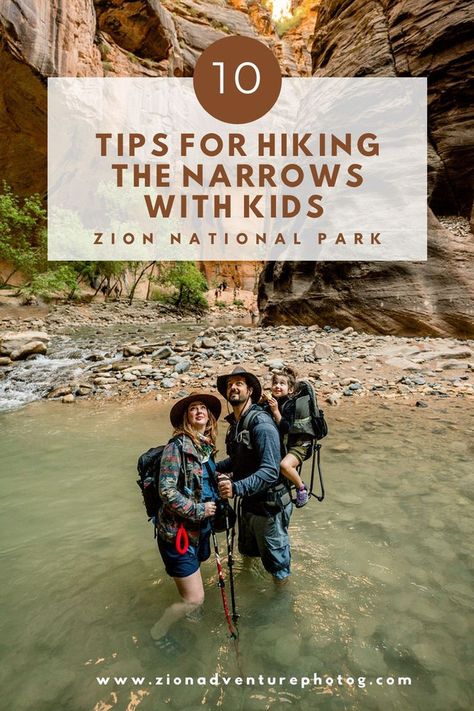 10 Tips for Hiking The Narrows with Kids Zion Hikes, Capital Reef National Park, Outdoor Adventure Photography, Hiking In Utah, The Narrows Zion, Zion National Park Hikes, Hiking The Narrows, Utah Hiking, National Park Hikes