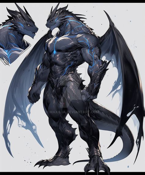 Humanoid Dragon Art, Komodo Dragon Character Design, Dragon Man Art, Humanoid Dragon Male, Dragon Oc Human Male, Dragon Human Hybrid Male, Dragonoid Human Male, Dragon Man Hybrid, Black Dragonborn