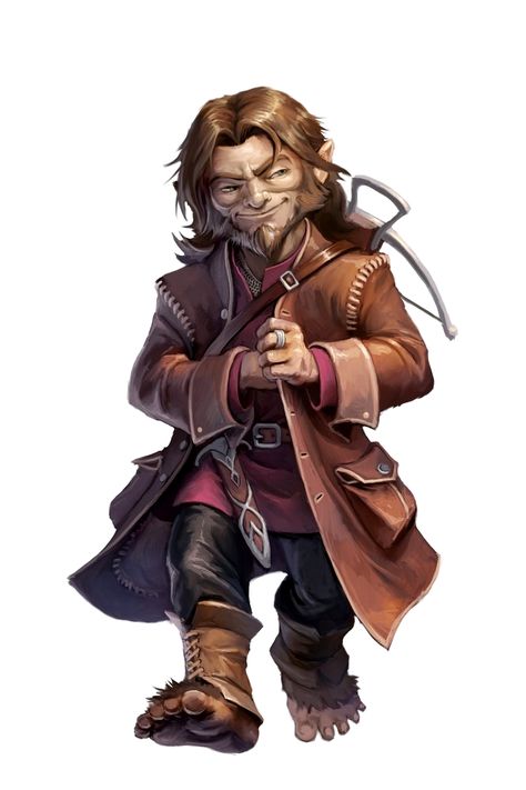 Halfling Ladro Dnd Rouge, Dnd Halfling, D D Rogue, Pathfinder Character, Heroic Fantasy, Fantasy Races, Dungeons And Dragons Characters, Dnd Art, Fantasy Male