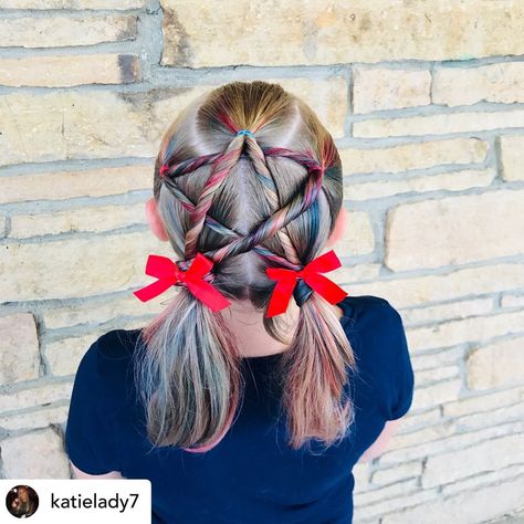 Girls Fourth Of July Hairstyles, Fourth Of July Girls Hair, Toddler Fourth Of July Hair, 4th Of July Hairstyles For Toddlers, July 4th Hairstyles For Kids, Fourth Of July Kids Hairstyles, 4th Of July Hair Ideas For Kids, Memorial Day Hairstyles For Kids, Girl 4th Of July Hair