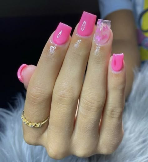 Purple Acrylic Nails, Acrylic Nail Set, Colored Acrylic Nails, Girly Acrylic Nails, Cute Acrylic Nail Designs, French Tip Acrylic Nails, Short Square Acrylic Nails, Acrylic Nails Coffin Pink, Long Square Acrylic Nails