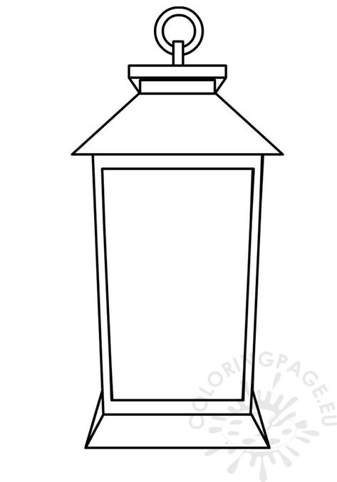 Lantern Patterns Templates, Lantern Clipart Black And White, Printable Lantern Templates, Lantern Template Free Printable, Lantern Drawing Simple, Lantern Outline, Lamp Coloring Page, Lantern Coloring Page, Pencil Still Life