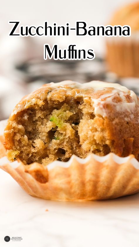 Zucchini Banana Muffins are the perfect muffin! With the goodness of zucchini and sweetness from bananas, these easy muffins have it all! Zucchini Pineapple Muffins, Zucchini Muffins Healthy, Banana Zucchini Muffins, Zucchini Banana, Zucchini Muffin Recipes, Recipes With Yeast, Zucchini Muffins, Eat Seasonal, Baked Banana