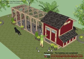 L102 - Chicken Coop Plans Construction - Chicken Coop Design - How To Build A Chicken Coop  It can comfortably hold 25 - 30 chickens  ...  U... Insulated Chicken Coop, Chicken Coop Kit, Chicken Coop Blueprints, Build A Chicken Coop, Urban Chicken Farming, Phil Cho, Portable Chicken Coop, Diy Chicken Coop Plans, Urban Chickens